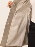 Women's Cozy Long Pea Coat – Button Front