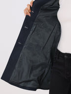 Women's Cozy Long Pea Coat – Button Front