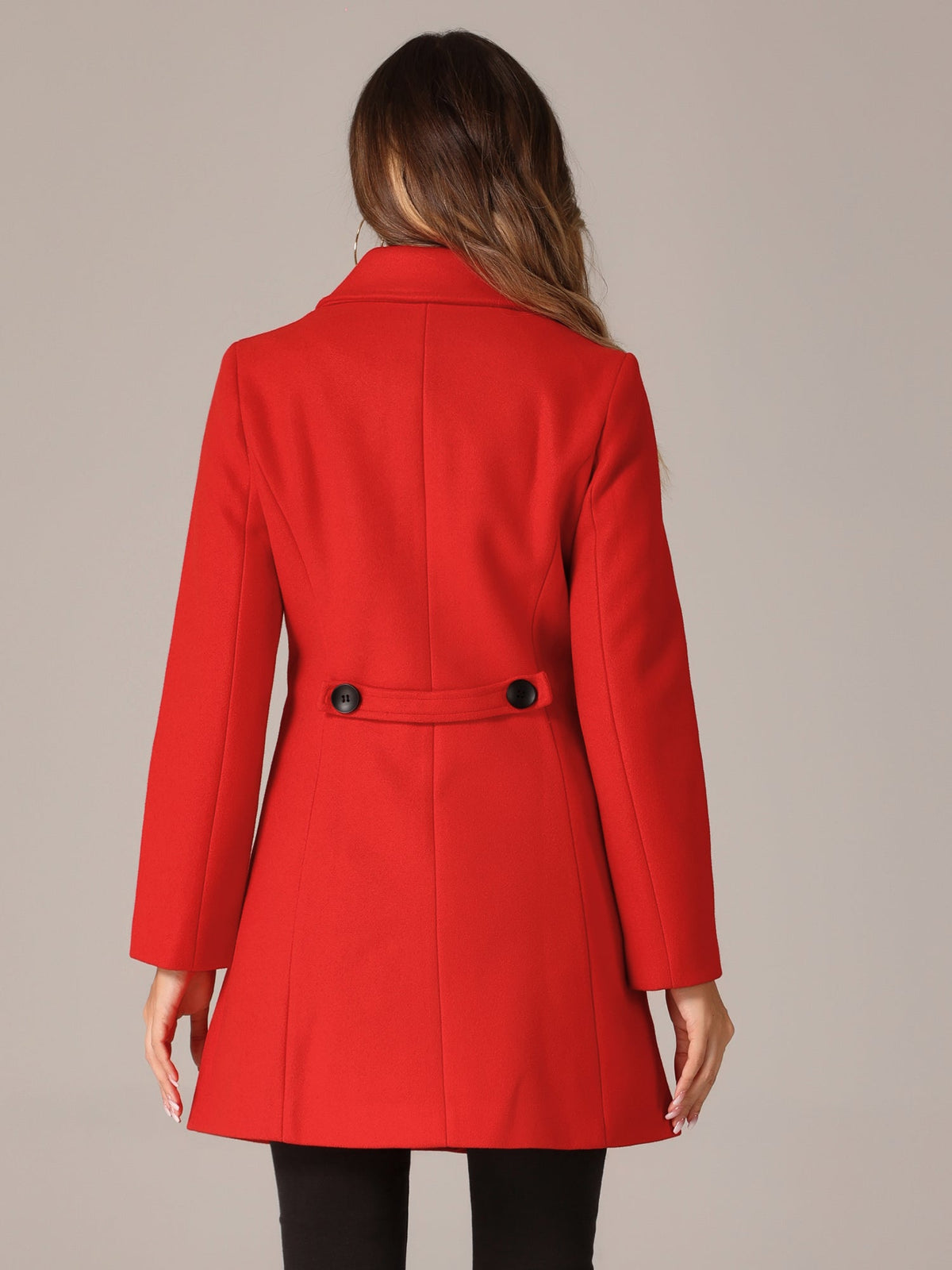 Women's Cozy Long Pea Coat – Button Front