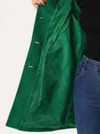 Women's Cozy Long Pea Coat – Button Front