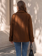Women's Chic Button-Down Jacket – Pointed Collar