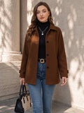 Women's Chic Button-Down Jacket – Pointed Collar