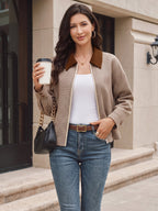 Women's Chic Houndstooth Jacket – Patchwork