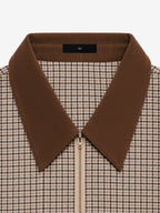 Women's Chic Houndstooth Jacket – Patchwork