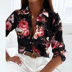 Raquel | Blusa Estampada Con Cuello