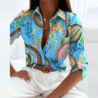Raquel | Blusa Estampada Con Cuello