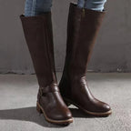 Women's Orthopedic Leather Boots – Buckle Strap