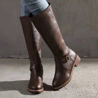 Women's Orthopedic Leather Boots – Buckle Strap